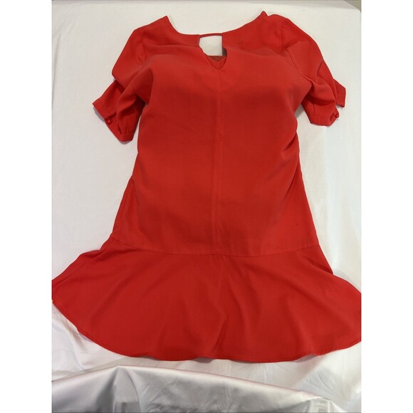 Camaieu Women’s Dress Drop Waist Ruffle Hem Size S/M Buttons - Picture 5 of 7